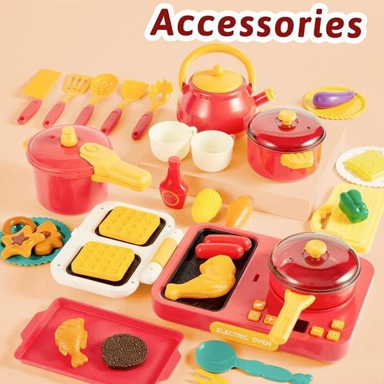 Théorème - Four multifonction jouet pour enfants, avec lumières et sons, porte ouvrable, avec accessoires, piles incluses Théorème - Four multifonction jouet pour enfants, avec lumières et sons, porte ouvrable, avec accessoires, piles incluses