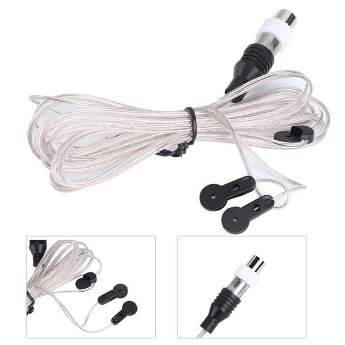 Antenne FM Voiture Pare-brise - Améliore Signal Radio | Câble 3m, Adaptateur DIN | Pour Autoradio Voiture/camion