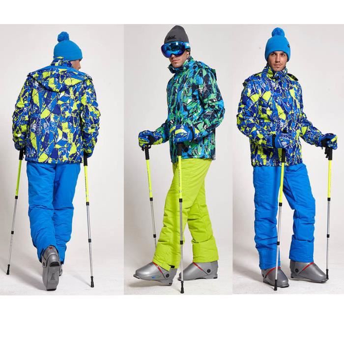 Combinaison de ski homme de Marque luxe Pantalons de ski coupe-vent  imperméable chaude Combinaison de ski Costume Vêtement Masculin - Cdiscount  Sport
