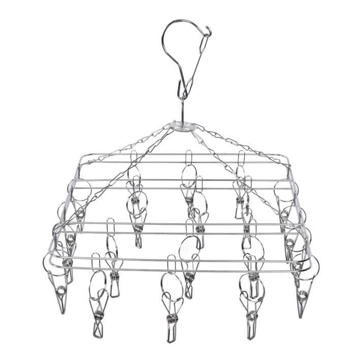 Cintre Spirale En Inox Pour Draps Et Couettes - Support De Séchage Pliable - 42x42x20cm - Gain De Place