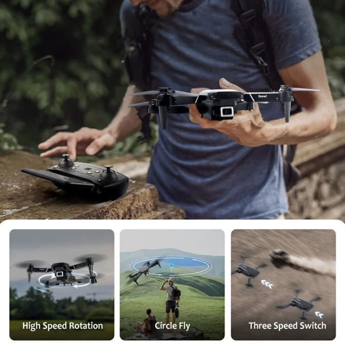Mini Drone pour Enfant avec Caméra TAOFEDO - 20 Minutes De Vol Avec 3  Batteries - Plusieurs Modes De Vol - Cdiscount Jeux - Jouets