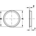 Grille de ventilation Gedotec ronde anti-insectes | 10 pièces grille d'évacuation d'air noir 60 mm-3