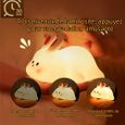Veilleuse en silicone Big Face Rabbit,Veilleuse enfants,lampe lapin lampe mignonne, 6 couleurs veilleuse ,commande vocale-3