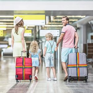 Sangle De Valise Bleu Ciel – 79x2 Cm, Réglable, 2 Boucles, Sécurité Bagage