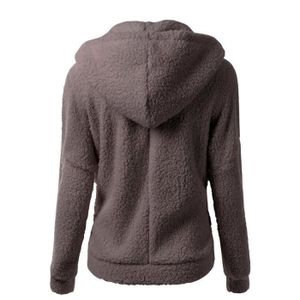 Veste Polaire Femme Chaude Sweats Manteau à Capuche Zippé Laine épais Blousons Hooded Coat