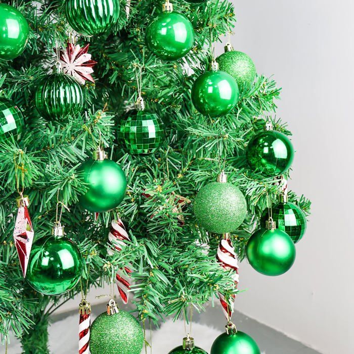 24 Décorations Dorées Pour Sapin De Noël – Boules à Paillettes, Pommes De Pin Et Cloches Incassables - 7