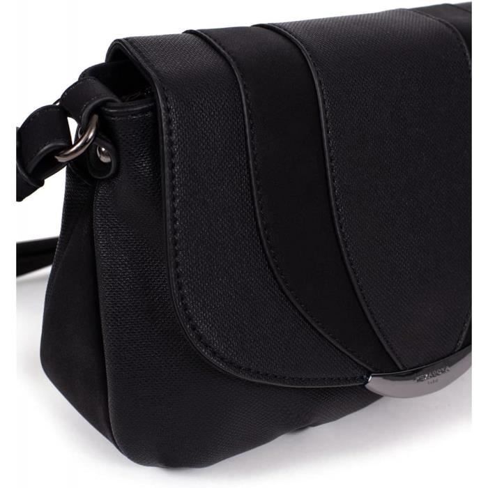 Paris Sac Port Travers Pour Femme Collection Alva Noir En