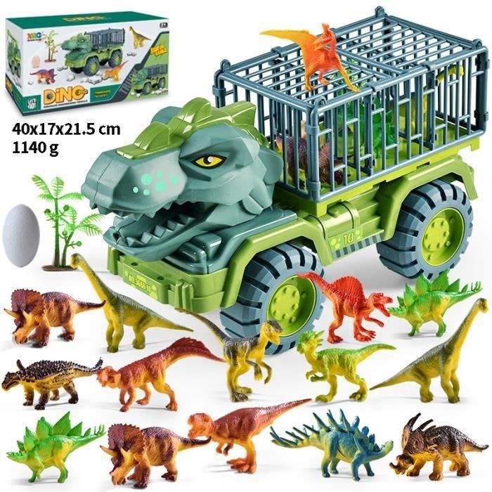 Dinausore Jouet Camion Dinosaure POPOYU Avec 12 Figurines - Tricératops - Jouet Enfants 3-8 Ans Figurine Dinosaure