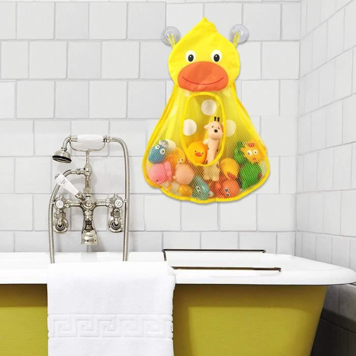 45*35cm Filet pour Jouet de Bain Rangement Jouets Bain -avec 4 Crochets