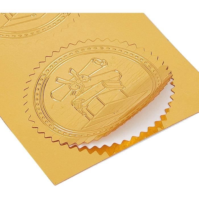 Autocollants En Relief étoile Dorée - Lot De 100, 5 Cm, Pour Certificats, Enveloppes, Récompenses - 8