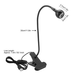 Lampe De Bureau LED Clip Manucure & Tatouage - 8W, 360° Réglable, Lumière Naturelle Anti-Fatigue Oculaire