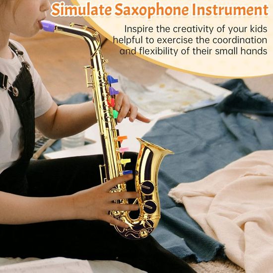 Saxophone En Plastique Coloré Pour Enfants – Instrument éducatif Et Amusant Pour Développer La Coordination