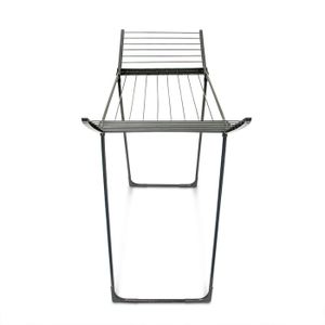 Étendoir à Linge Pliable Sur Pied - 16 Barres, Capacité 40 Kg, Bois De Cyprès, Pour Balcon Ou Chambre - Blanc