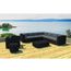 Salon De Jardin En Resine Canberra 8 Places Noir Gris Paris