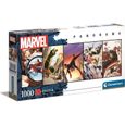 Puzzle - Clementoni - Panorama 1000 pièces - Marvel 80 - Fantastique - Blanc-0