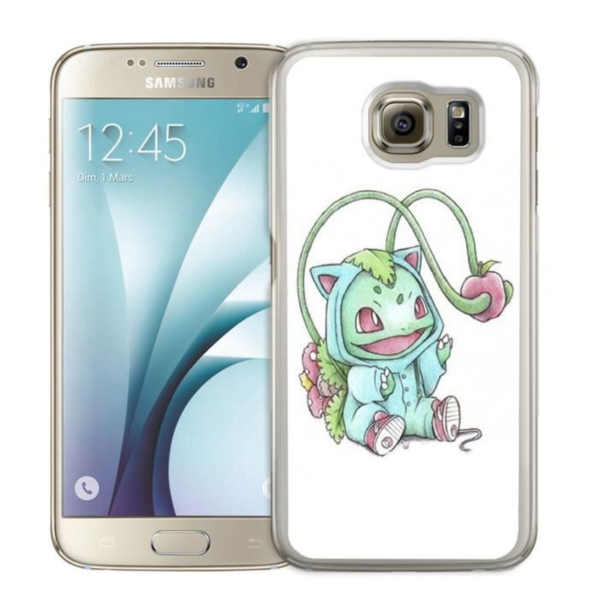 Coque Samsung Galaxy S6 Pokemon Bebe Bulbizarre Cdiscount Telephonie