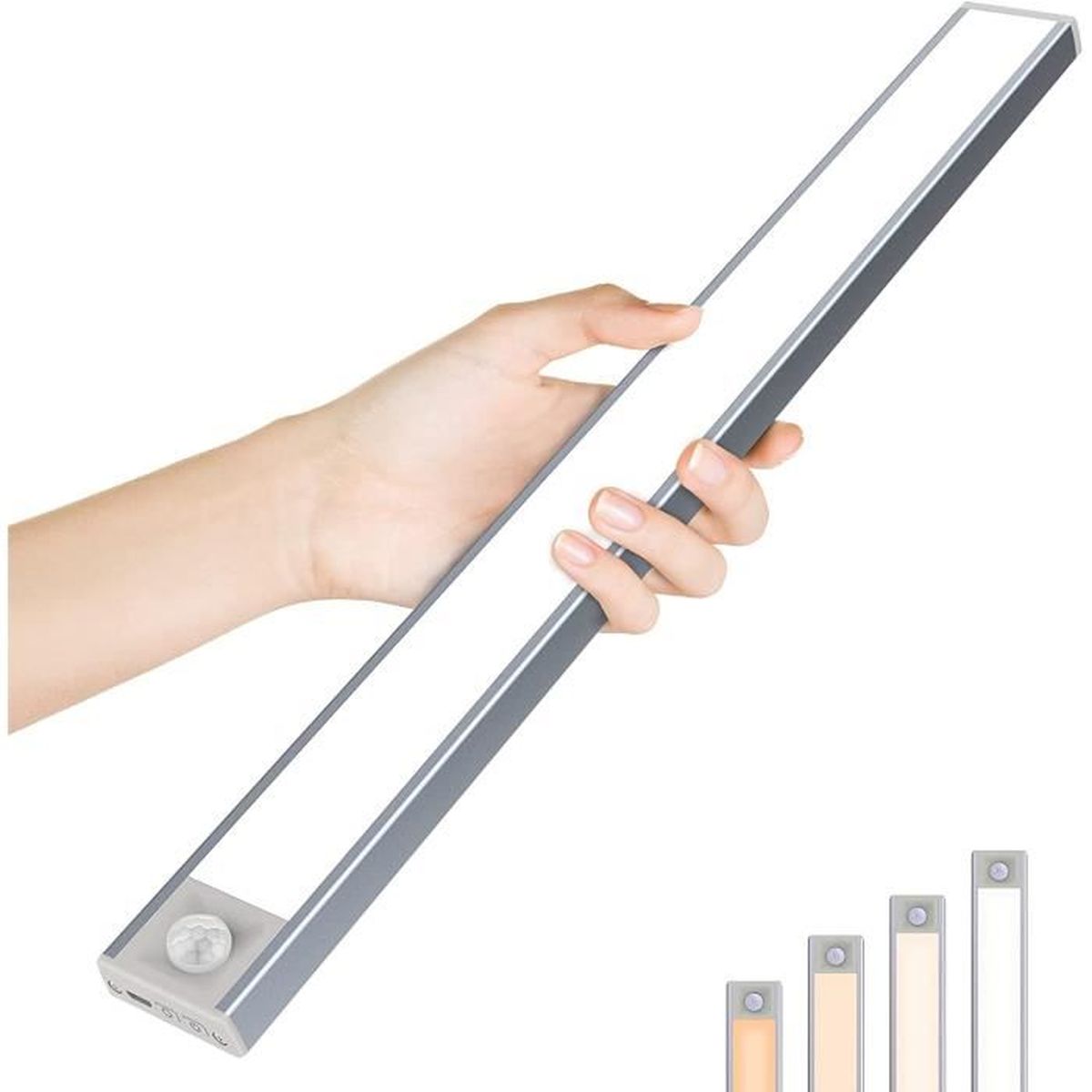 Lampe Détecteur Mouvement Sans Fil - 2 Pack USB Rechargeable | Magnétique Pour Placard, Escalier | 10 LEDs