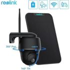 Reolink Camera Surveillance Solaire Exterieur Sans Fil 4MP Caméra IP WiFi 2,4/5GHz,PT,Vision Nocturne, Argus PT+Panneau Solaire