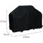 SANLIN BEANS 170 * 61 * 117cm Noir Bbq imperméable couverture pluie extérieur Barbecue Grill Protecteur pour le gaz au charbon électrique Barbecu