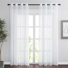 YIKXIULF 2PCS 140*200cm Rideau Voilage - Double Panneaux Rideau en Voile Tulle avec Oeillets Draperies Souple Moderne pour Décoration Maison