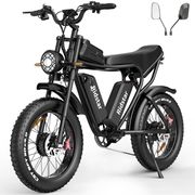 Velo electrique Ridstar Q20 Pro Autonomie 80km moteur 2000W tout suspendu Shimano 7 vitesses VTT fat bike Batterie 52V40Ah Noir Cdiscount Sport