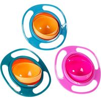 Lot de 3 bols pour bébé - Rotation à 360 degrés - Pour bébé avec couvercle, - Antidérapants pour soucoupes volantes - Pour éviter le