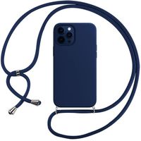 Coque Tour de Cou Universel Pour iPhone 12 Pro Max (6.7") Bleu Marine Mince Silicone Anti-Rayure Souple