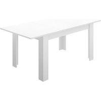 Table à manger extensible 6/8 personnes - Décor blanc - L 140/190 x P 90 x H 77 cm - DINE