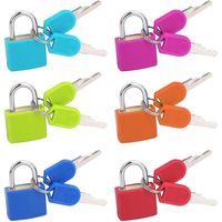 Cinvo Lot De 6 Cadenas En Métal Avec Clés - Petits Verrous