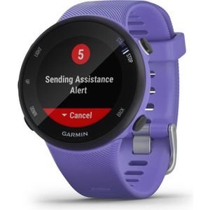 Montre connectée sport GARMIN Forerunner 45 - Montre de course à pied avec prise en charge des programmes d'entraînement Garmin Coach – Violette - Small