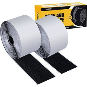 Bande Scratch Double Face Adhésive 10 M X 20 Mm Noir – Ruban Agrippant Puissant Hook & Loop Pour Fixation Sans Perçage