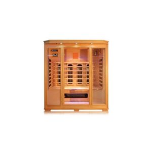 KIT SAUNA  Sauna Infrarouge Luxe 4/5 places - Chromothérapie - Radio CD inclus - Concept Usine