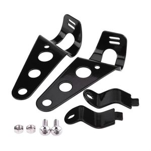 Black Keenso Support de Sacoche de Selle de Moto Support de Montage de Sacoches Supports de Fixation de Barre Gauche et Droite 2pcs Sacoches de Selle