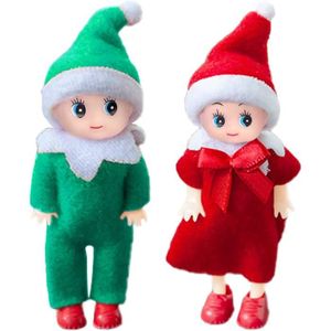 NCKIHRKK Lutin Farceur de Noel, Lot de 3 Elvs Yeux Bleus, Corps