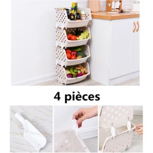 4 Pieces Boite De Rangement En Plastique Pour Ranger Pommes De