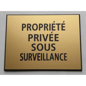 plaque gravée Adhésive "PROPRIETE PRIVEE"  FT 150 X 200 MM 