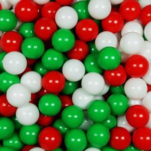 PISCINE À BALLES Mimii - Balles de piscine sèches 300 pièces - blanc, vert, rouge