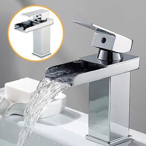 Raguso Robinet Plastique Robinet Simple Eau Froide Mitigeur Lavabo Lisse Robinet Salle Bain Lavabo Commutateur Manuel Lave Main WC Accessoire Evier