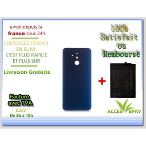 Cache Batterie Arrière + Lentille Pour Huawei Mate 20 Lite Noir - Coque Arrière De Remplacement Neuve