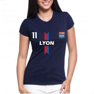 T-SHIRT Tee shirt foot femme Lyon - L - Bleu