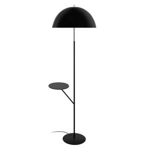 LAMPADAIRE FLORAL-Lampadaire étagère métal  noir,aluminium Abat-jour: bol métal noir 1 ampoule E27 bohème P44xD44xH160cm