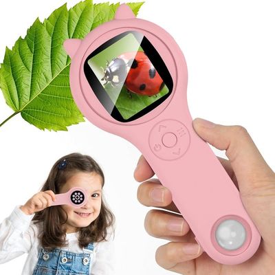 Microscope de poche 500x pour adultes et enfants, Mini microscope de poche avec écran