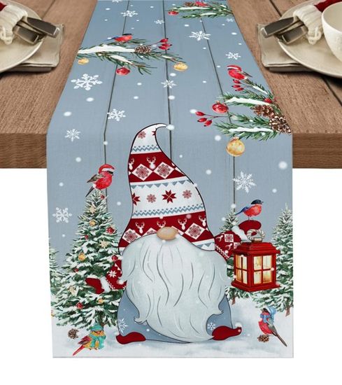 Sets De Table De Noël En Lin - Ensemble De 4 - Motifs De Noël Originaux