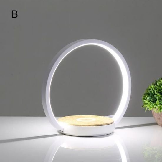 Lampe De Chevet Avec Chargeur Sans Fil - 3 Luminosités, Pivotante 180° | Veilleuse LED Tactile | Pour Chambre, Bureau