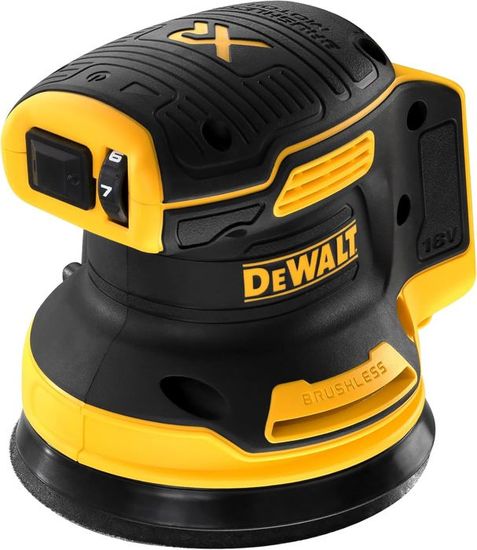 Ponceuse Excentrique Sans Fil 125mm - Pour Batterie Dewalt 18V/20V, 3 Vitesses, Livrée Avec 15 Disques