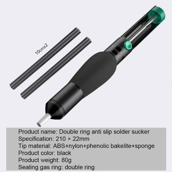 Pompe à Dessouder - Alliage Aluminium, Buse Silicone Résistante à La Chaleur - Pour Soudure Électronique, Aspiration Puissante