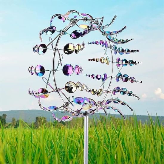 Lot De 10 Moulins à Vent Blancs à Personnaliser Pour Décorer Votre Jardin, Sculptures Cinétiques En Aluminium 3D