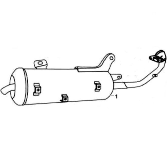 Pot d'échappement origine sym fiddle 2 125 jusqu'a 2009 - Cdiscount Auto