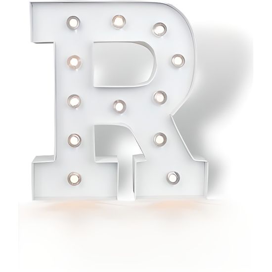 Lettre Lumineuse R Blanc Cdiscount Maison