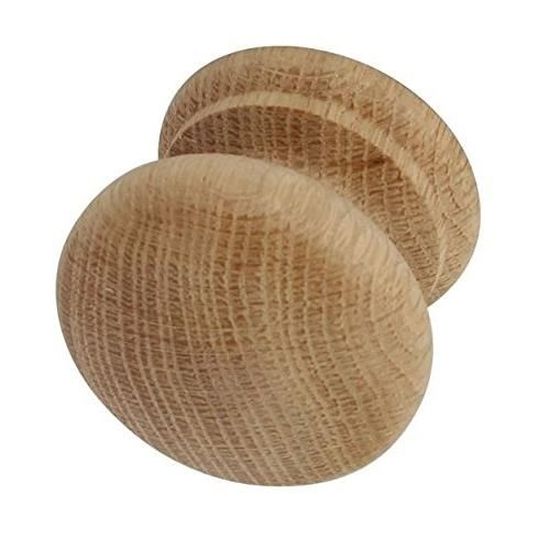 Boutons De Porte Hêtre Deals In DIY - Lot De 4 - Percés 45 Mm - Placard